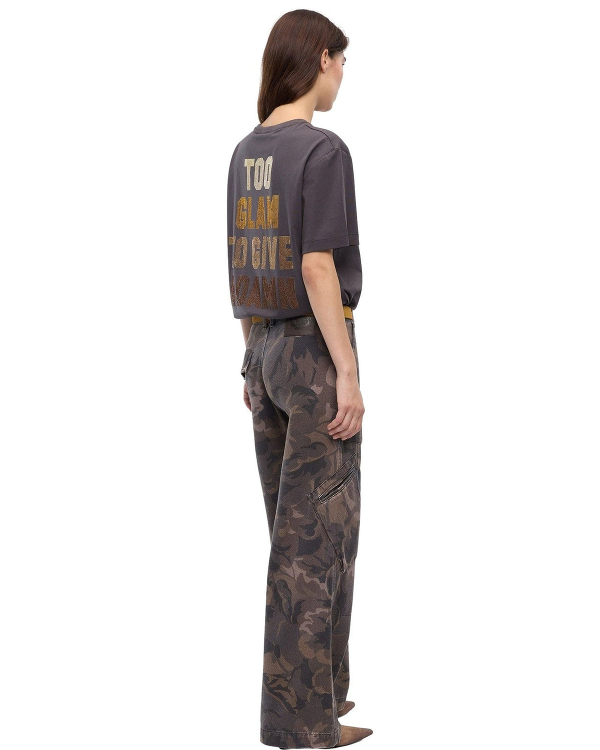 T-shirt Donna Pinko - Strepitoso T-Shirt Jersey Logo - Grigio