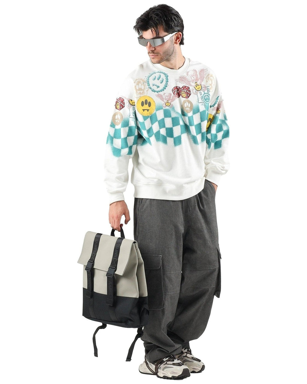 Felpe senza cappuccio Unisex Barrow - Sweatshirt Unisex F6BWUASW071 - Cocco