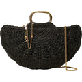 Pochette e Clutch Donna Twinset - Clutch Effetto Paglia Con Maniglia - Nero