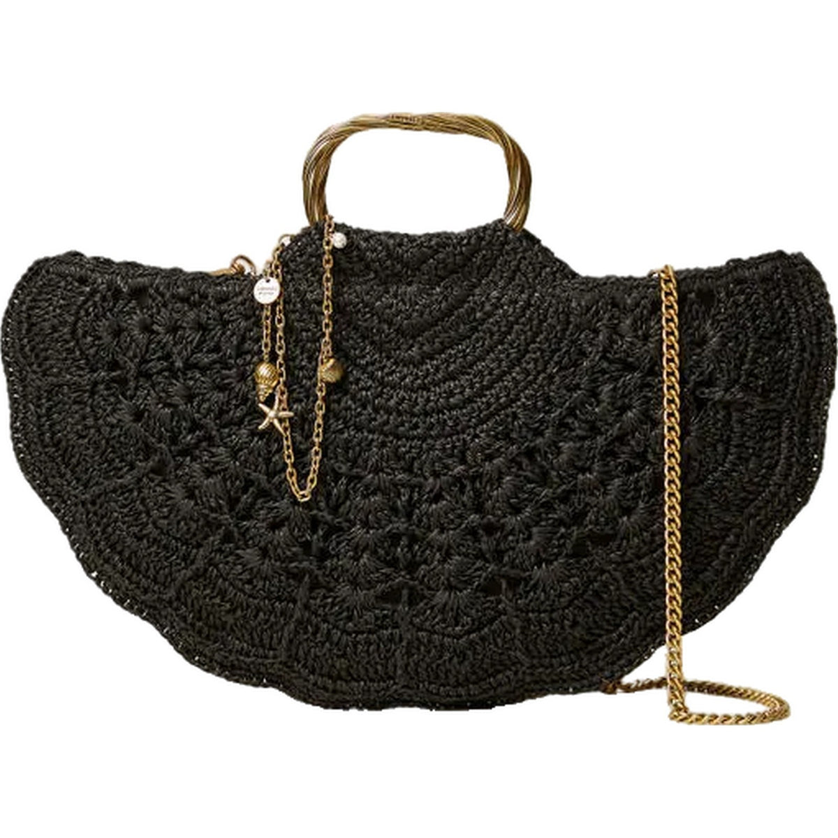 Pochette e Clutch Donna Twinset - Clutch Effetto Paglia Con Maniglia - Nero