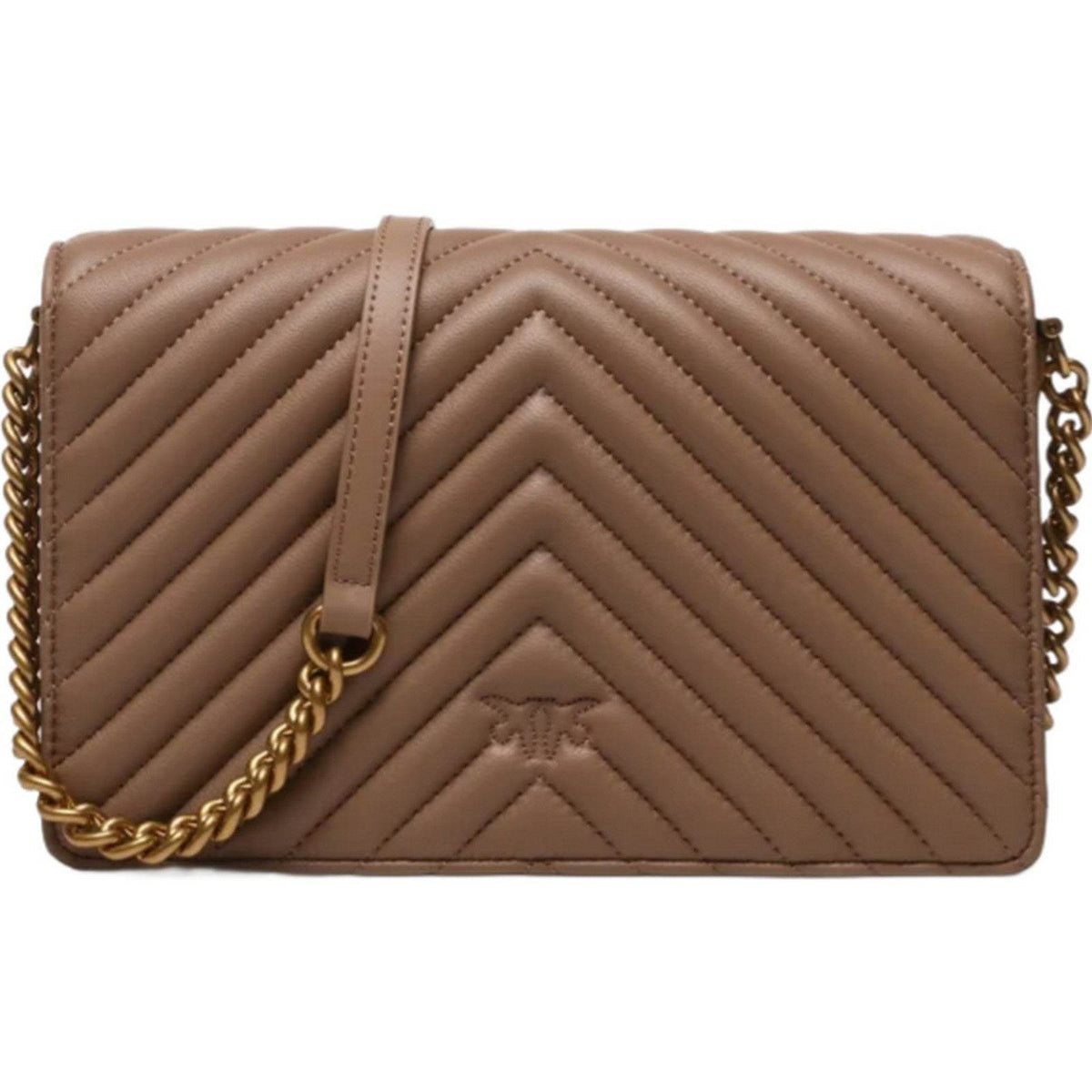 Borse a spalla Donna Pinko - Love Click Classic Sheep Nappa - Beige