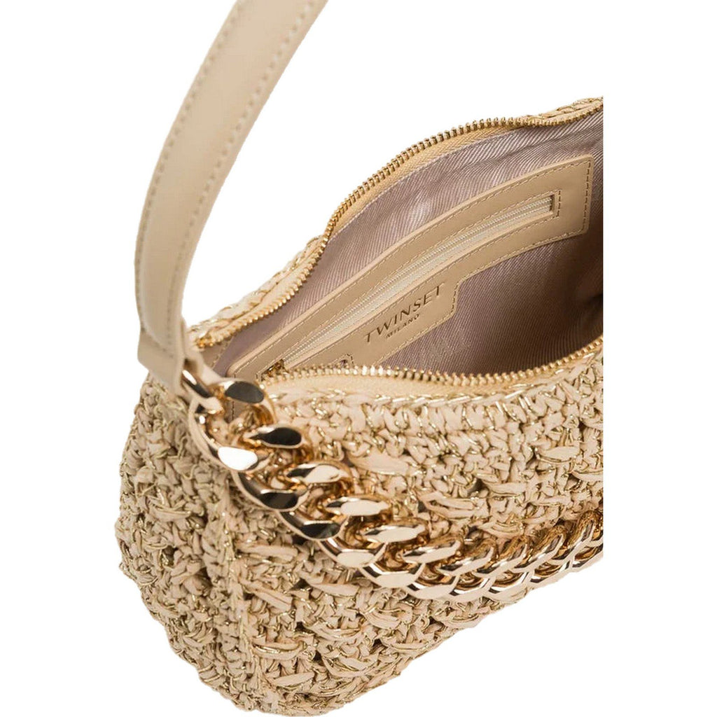 Borse a tracolla Donna Twinset - Tracolla Liliane Piccola Effetto Crochet C/Catena - Giallo