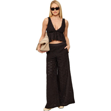 Canotte e top Donna Pinko - Kiersten Top Popeline Ricamo S - Marrone