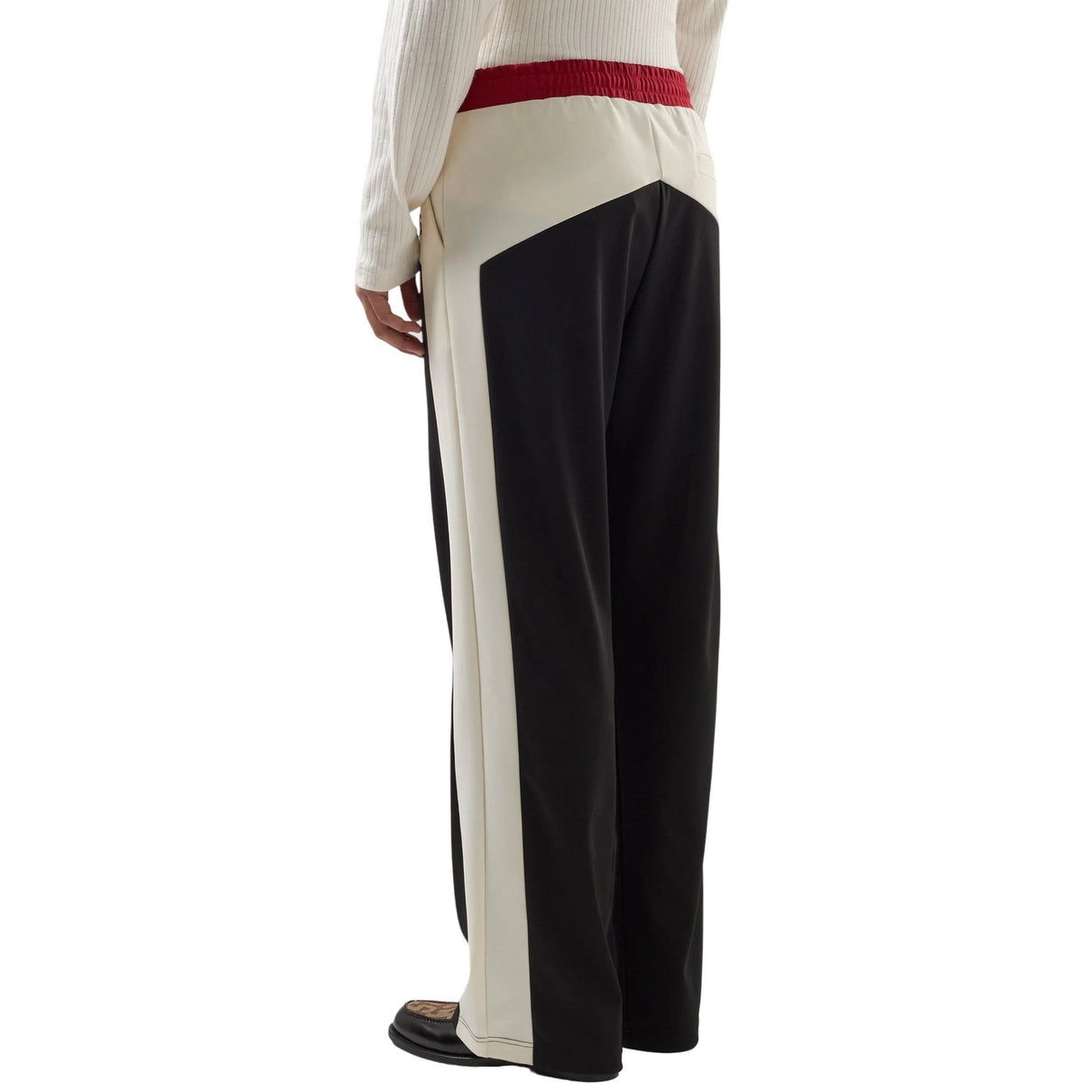 Pantaloni Uomo Gcds - Color Block Straight Track Pant - Nero