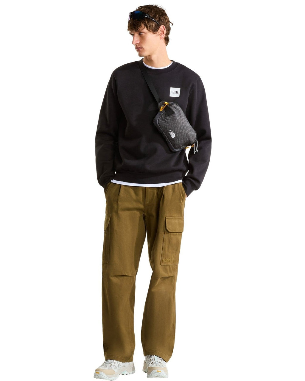 Felpe senza cappuccio Uomo The North Face - Box Half Dome Regular Crew - Nero