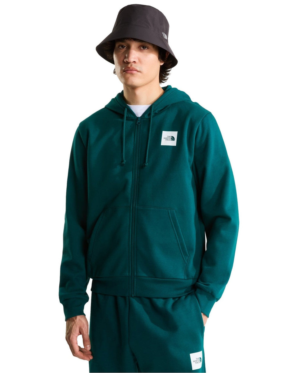 Felpe con cappuccio Uomo The North Face - Evo Box Half Dome Regular Full Zip Hoodie - Verde