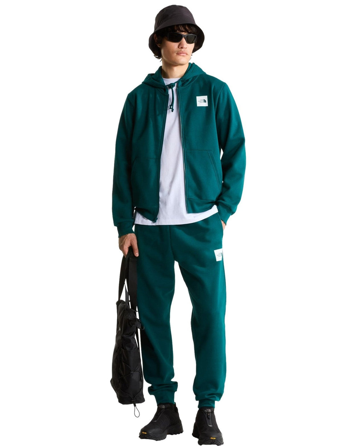 Felpe con cappuccio Uomo The North Face - Evo Box Half Dome Regular Full Zip Hoodie - Verde