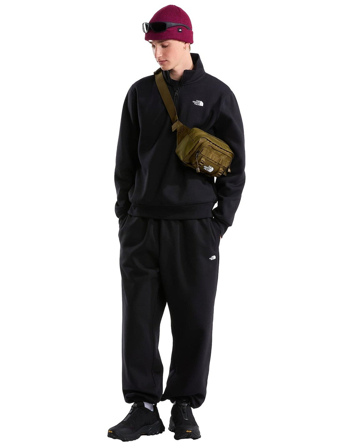 Felpe senza cappuccio Uomo The North Face - Evolution Simple Dome Regular 1/4 Zip - Nero