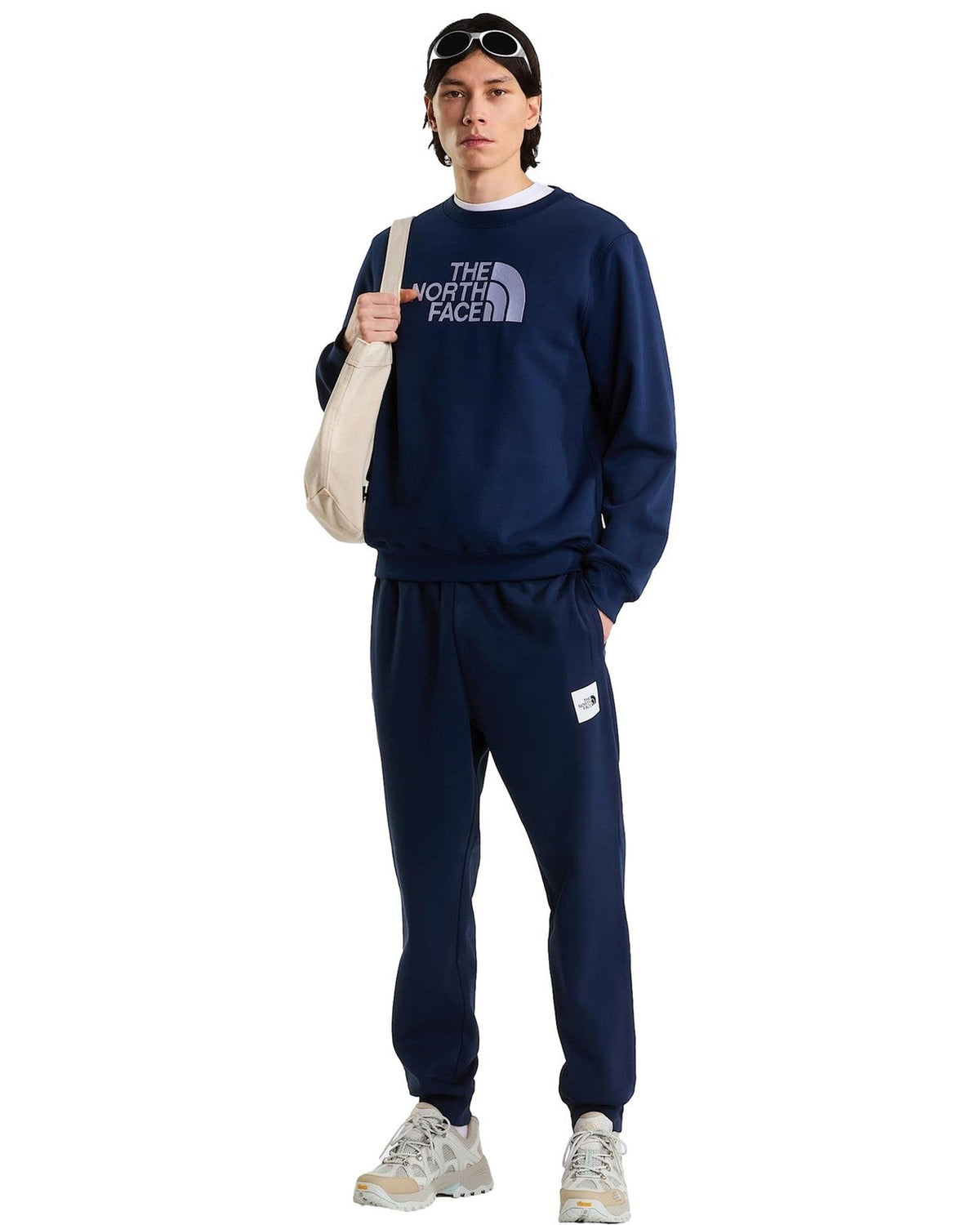 Felpe senza cappuccio Uomo The North Face - TNF Essential Drew Peak Regular Crew - Blu