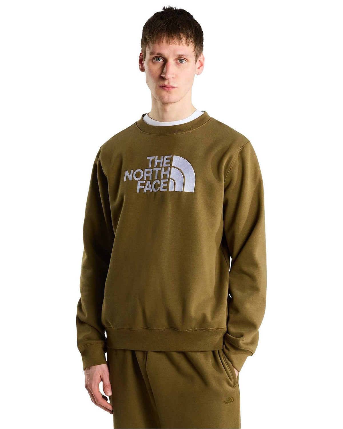 Felpe senza cappuccio Uomo The North Face - TNF Essential Drew Peak Regular Crew - Verde