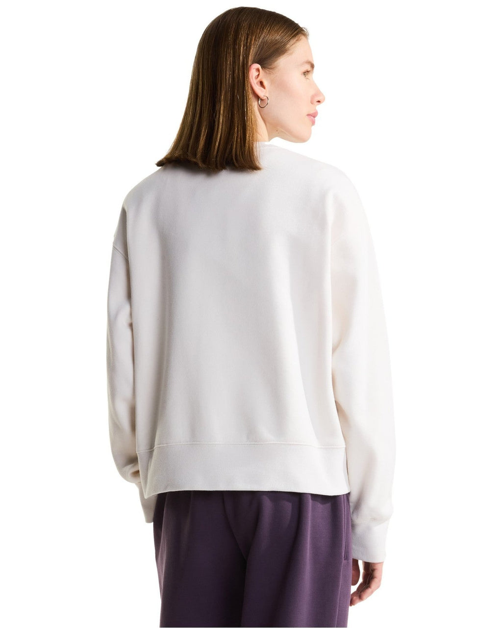Felpe senza cappuccio Donna The North Face - TNF Essential Simple Dome Boxy OS Crew - Panna