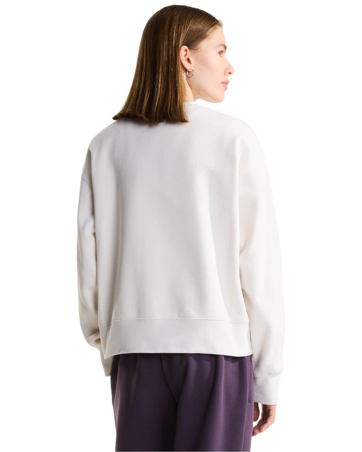 Felpe senza cappuccio Donna The North Face - TNF Essential Simple Dome Boxy OS Crew - Panna