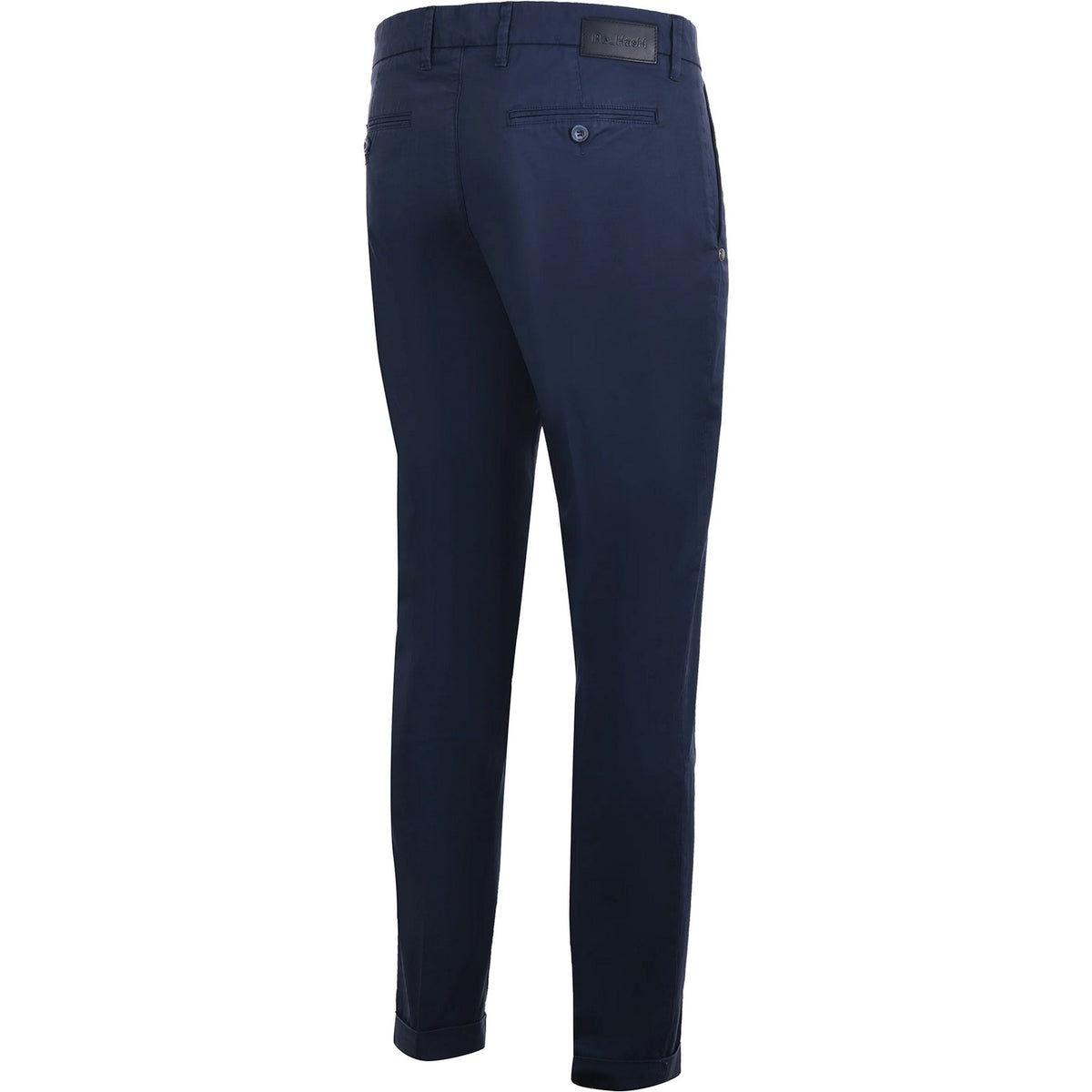 Pantaloni Uomo Re-Hash - Mucha Chinos Uomo Con Risvolto - Blu