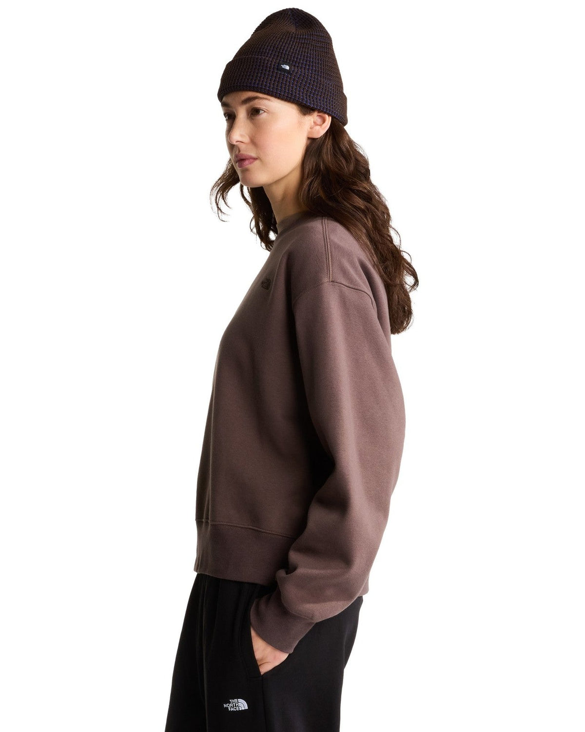 Felpe senza cappuccio Donna The North Face - TNF Essential Simple Dome Boxy OS Crew - Marrone