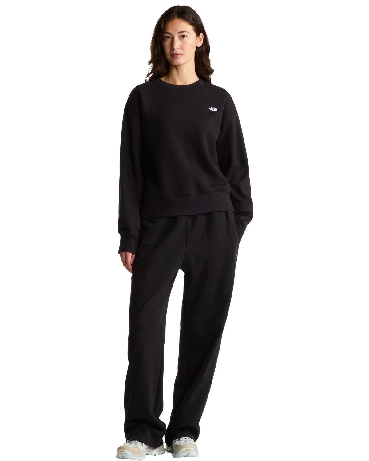 Felpe senza cappuccio Donna The North Face - TNF Essential Simple Dome Boxy OS Crew - Nero