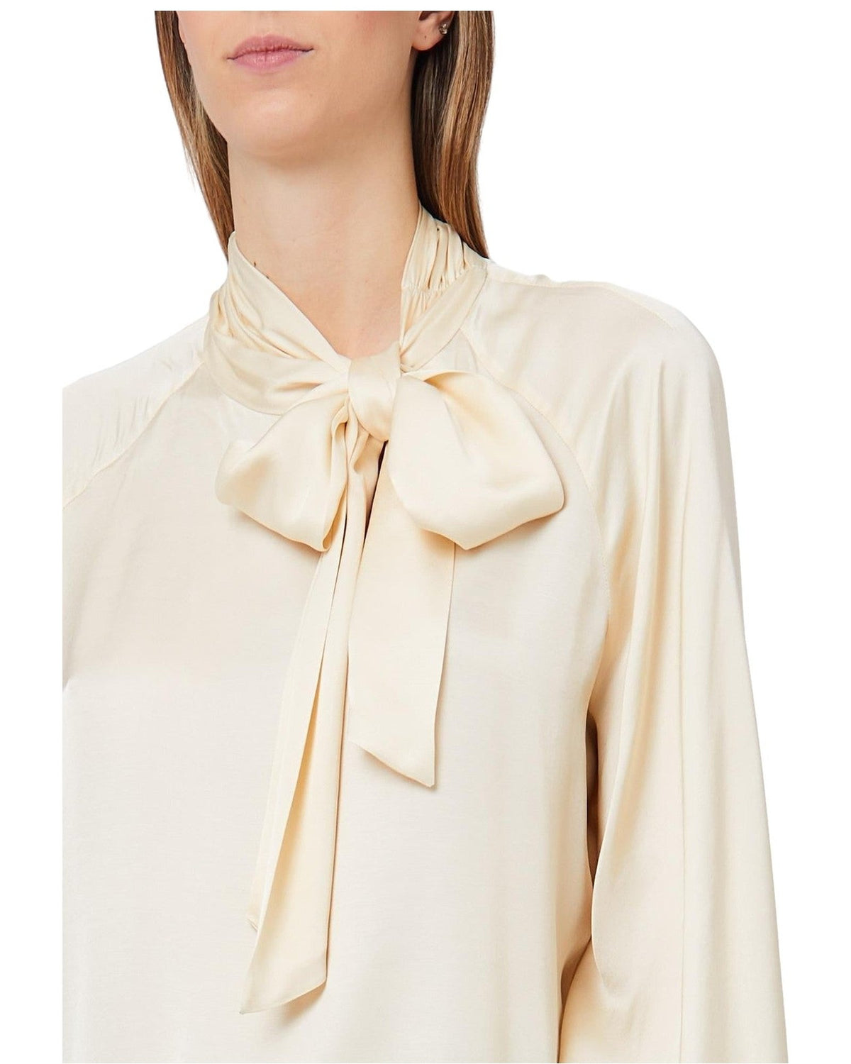 Bluse e camicie Donna Liu Jo - Tunica Satin Con Fusciacca - Panna