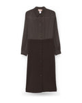 Vestiti casual Donna Twinset - Abito Midi Bi-materiale - Marrone