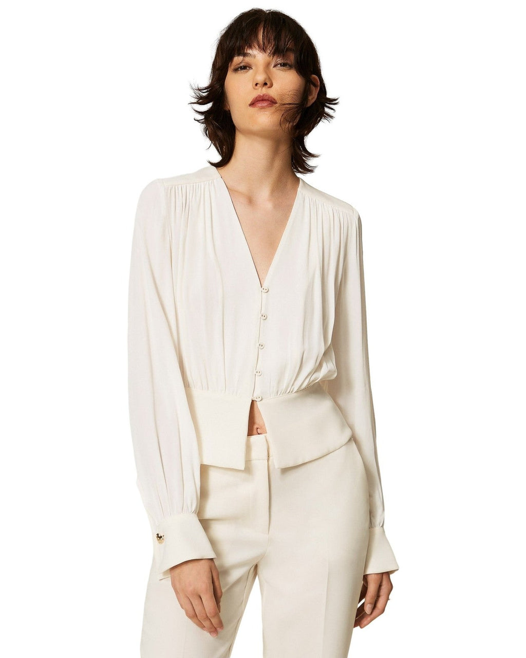 Bluse e camicie Donna Twinset - Camicia M/L 262TP2434 - Panna