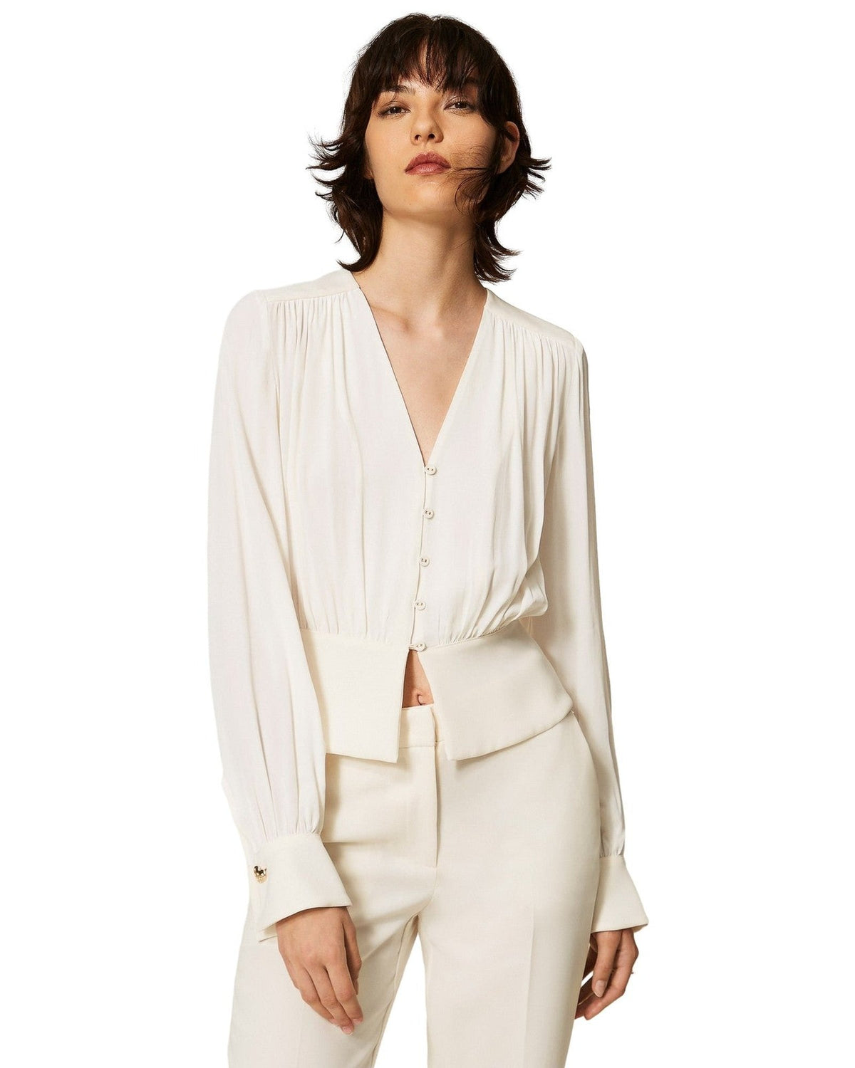 Bluse e camicie Donna Twinset - Camicia M/L 262TP2434 - Panna