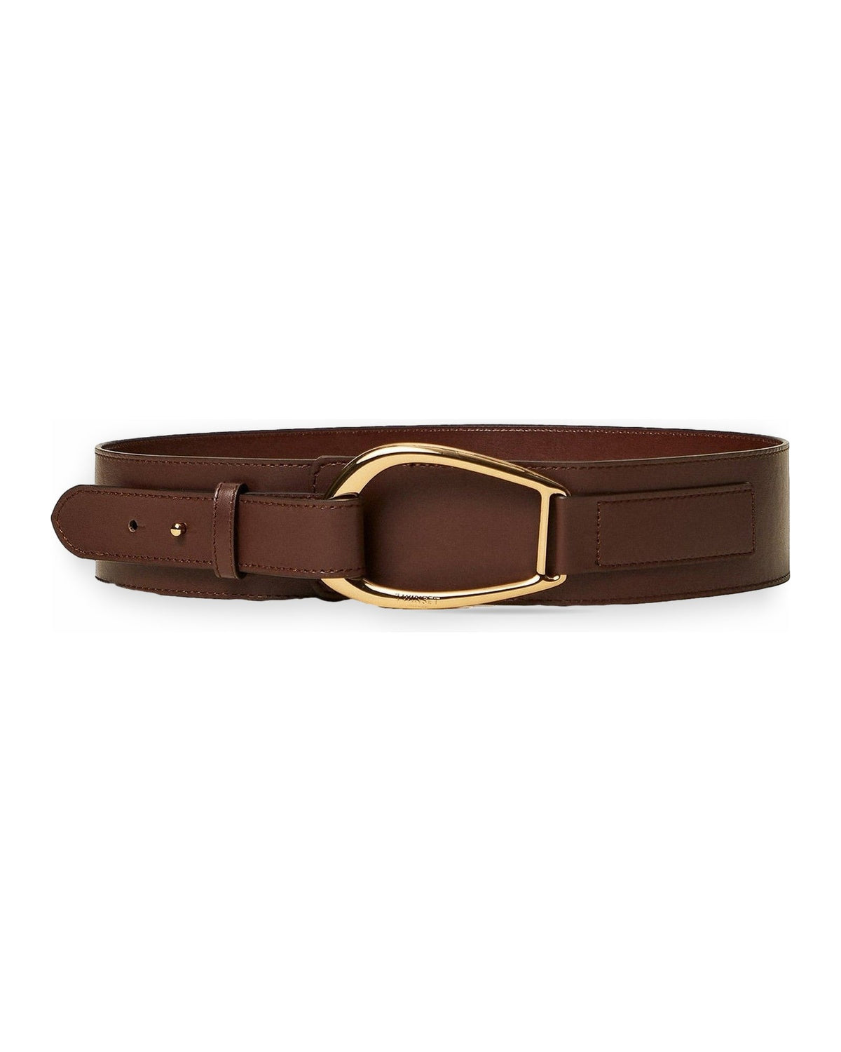 Cinture Donna Twinset - Cintura Vita Alta In Pelle Con Fibbia - Marrone