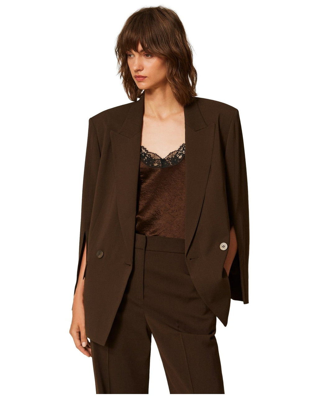 Giacche Donna Twinset - Giacca Cappa M/L - Marrone