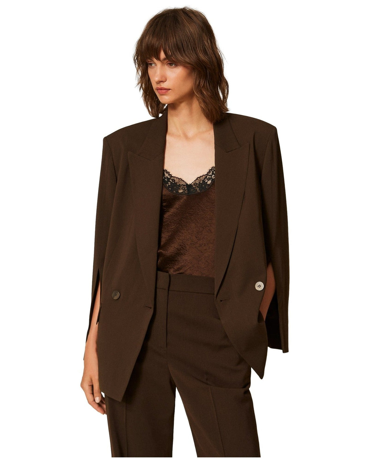Giacche Donna Twinset - Giacca Cappa M/L - Marrone