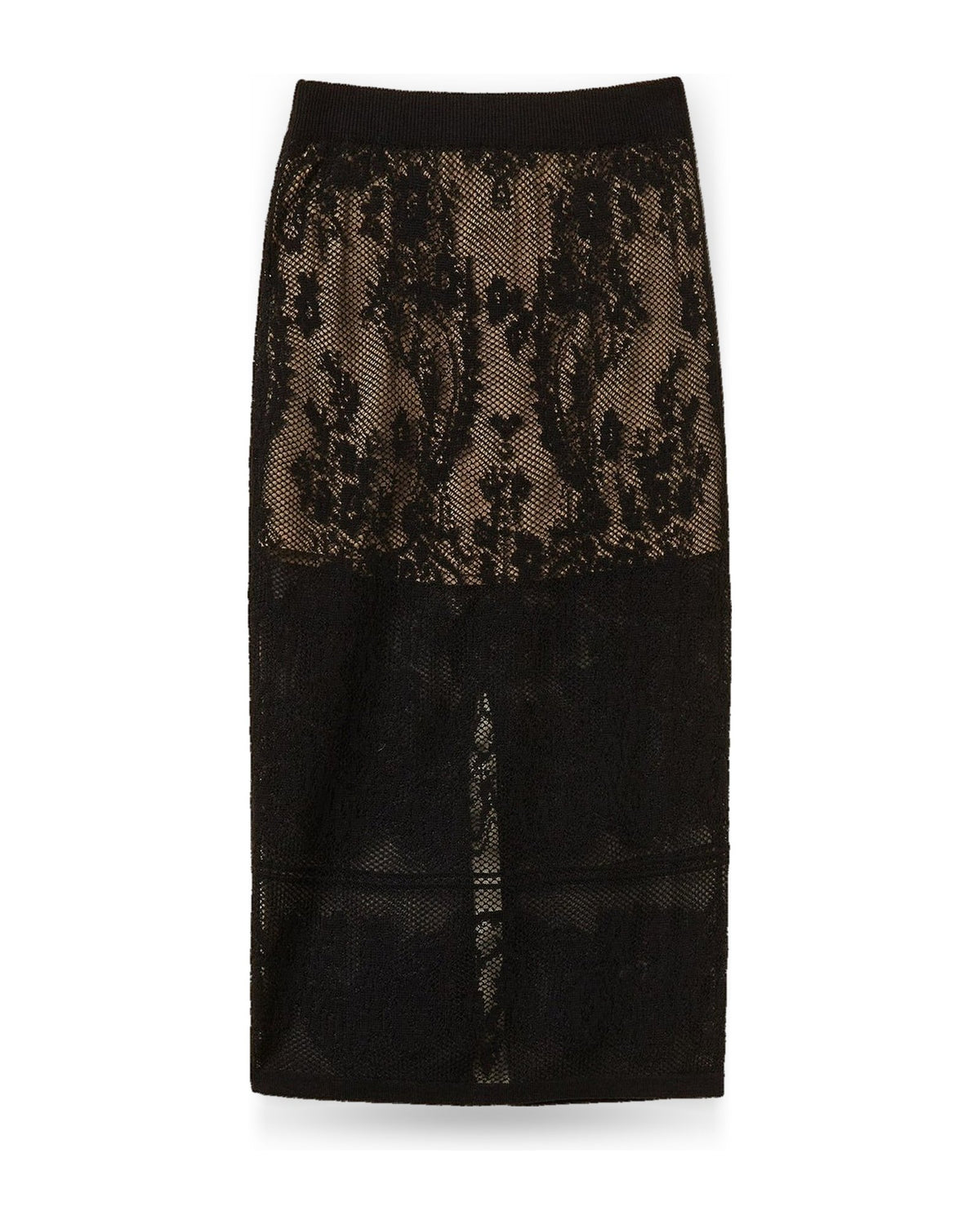 Gonne casual Donna Twinset - Gonna In Maglia Jacquard C/Sottogonna - Nero