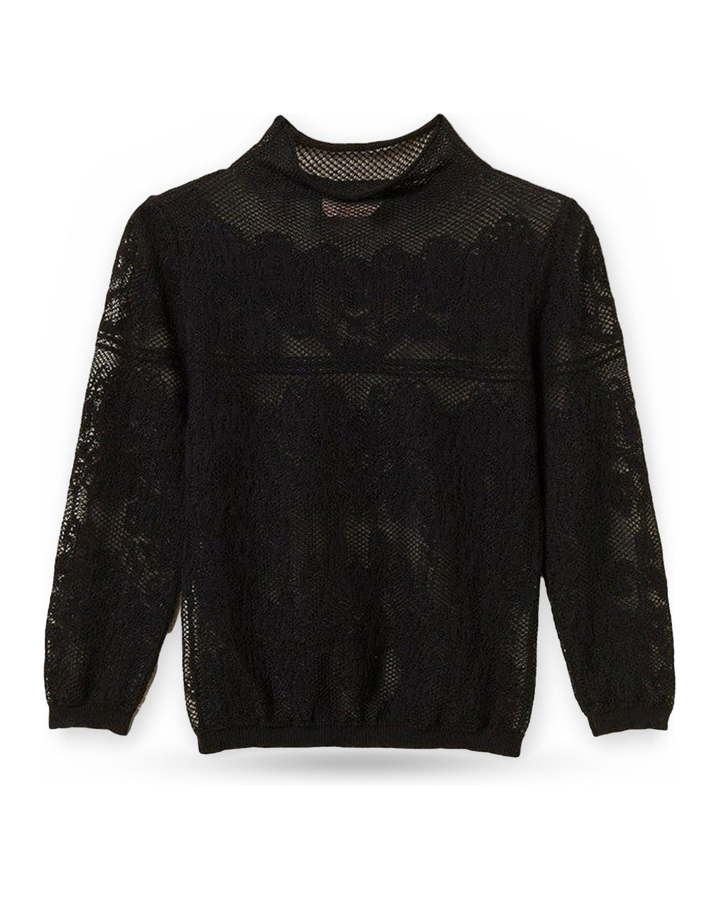 Maglie Donna Twinset - Lupetto Manica 3/4 Maglia Jacquard - Nero