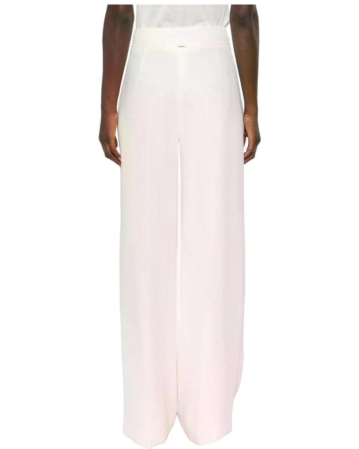 Pantaloni Donna Twinset - Pantalone Largo Con Pieghe - Madreperla