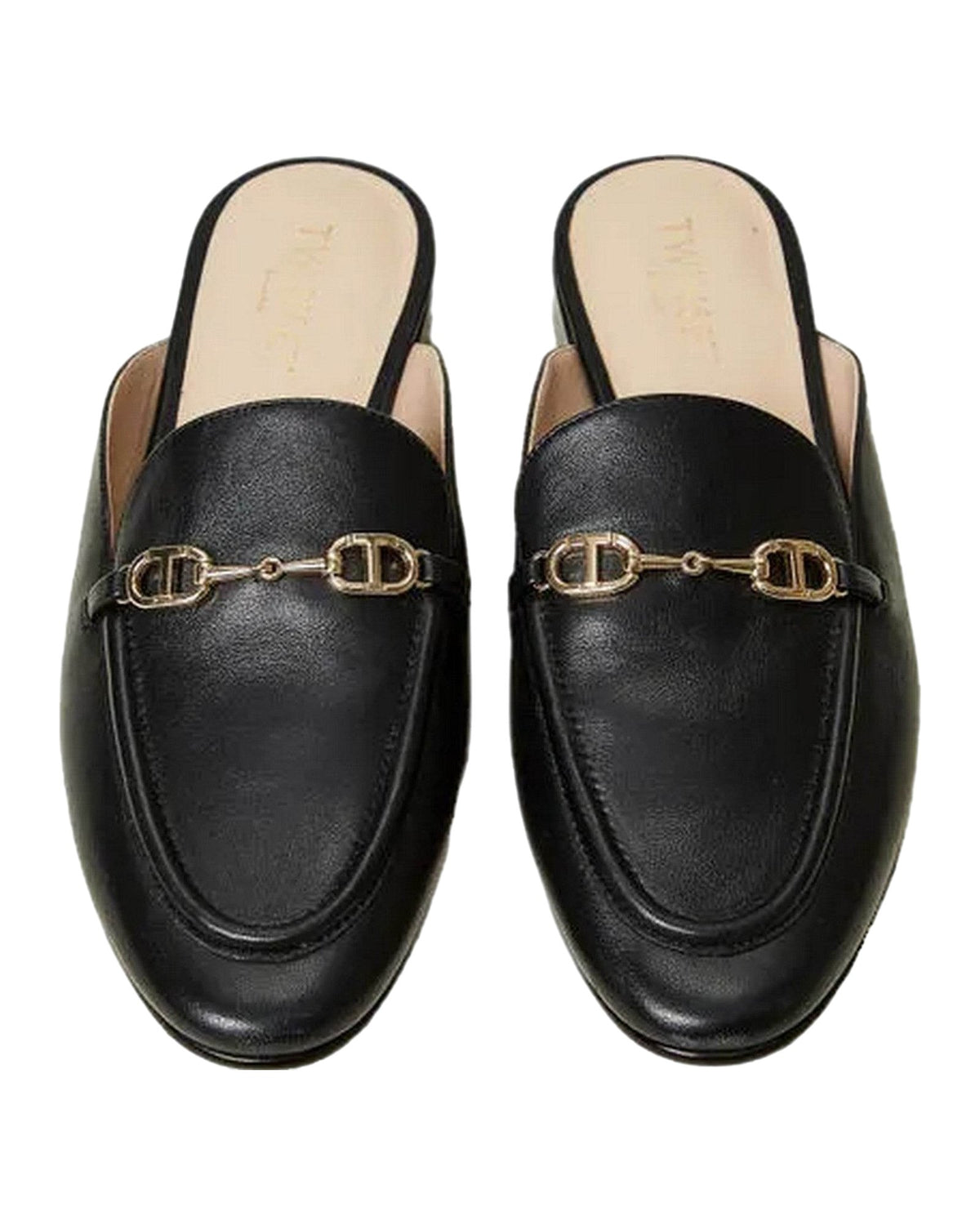 Zoccoli e sabot Donna Twinset - Sabot In Pelle C/Morsetto Oval T - Nero