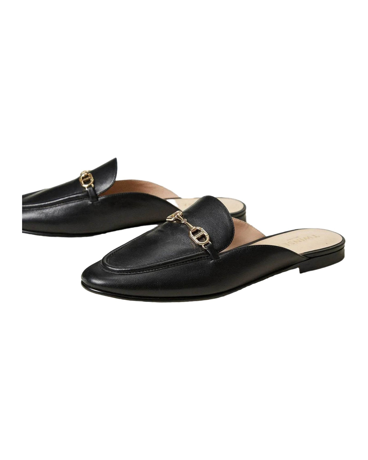 Zoccoli e sabot Donna Twinset - Sabot In Pelle C/Morsetto Oval T - Nero