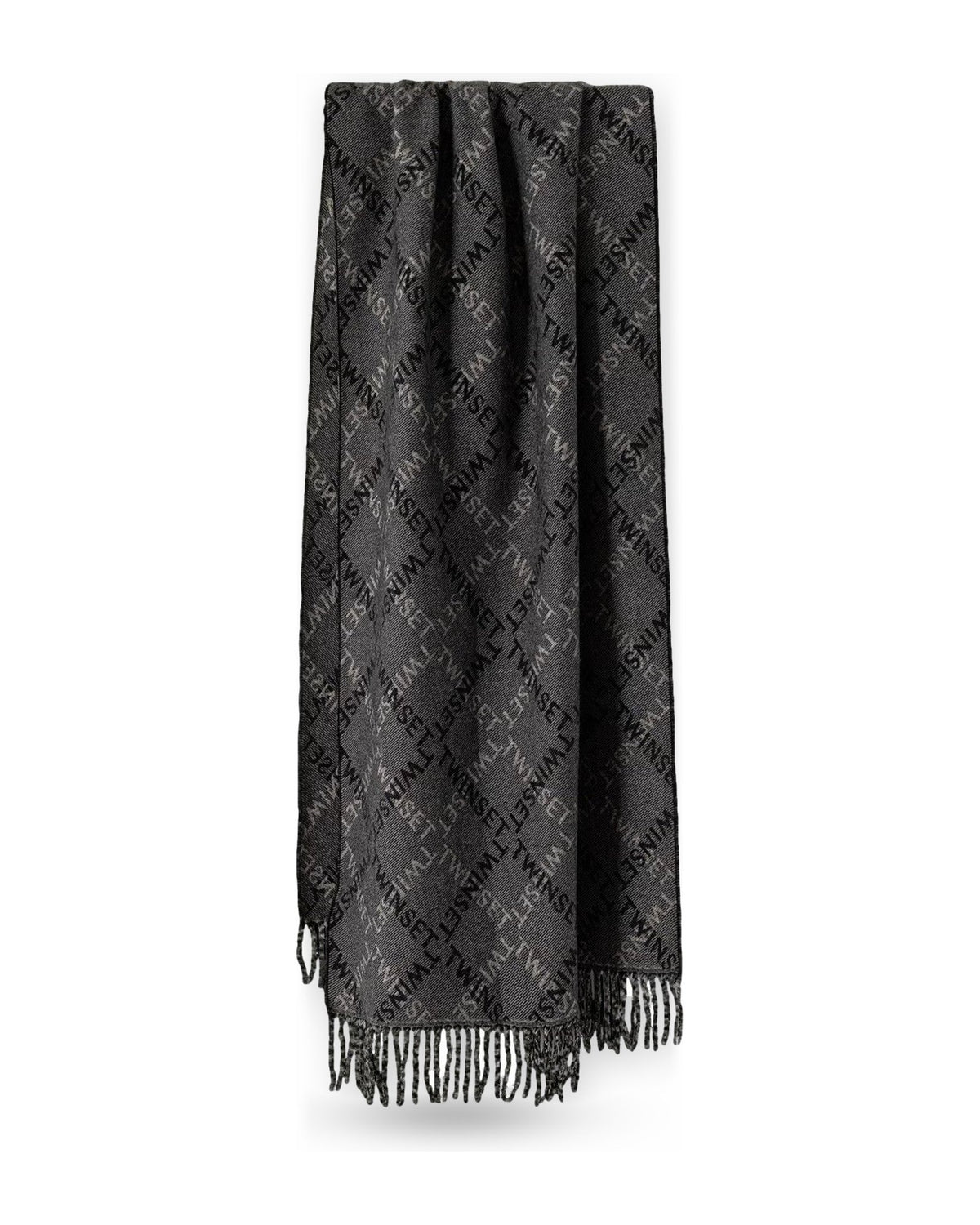 Sciarpe Donna Twinset - Sciarpa In Tessuto Jacquard - Nero