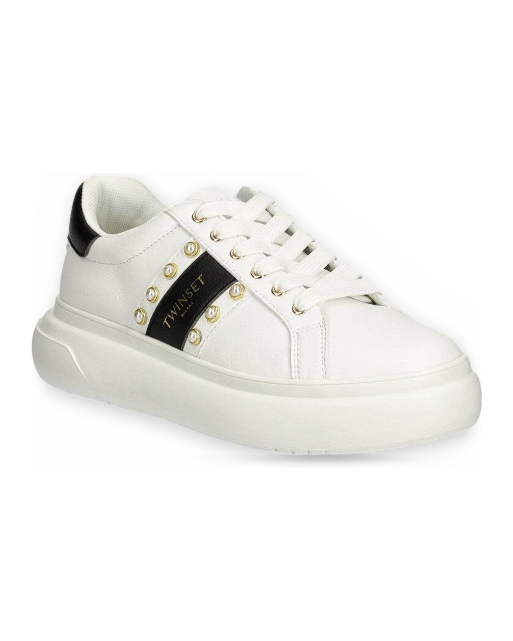 Sneaker Donna Twinset - Sneaker Dettaglio Perlina - Bianco