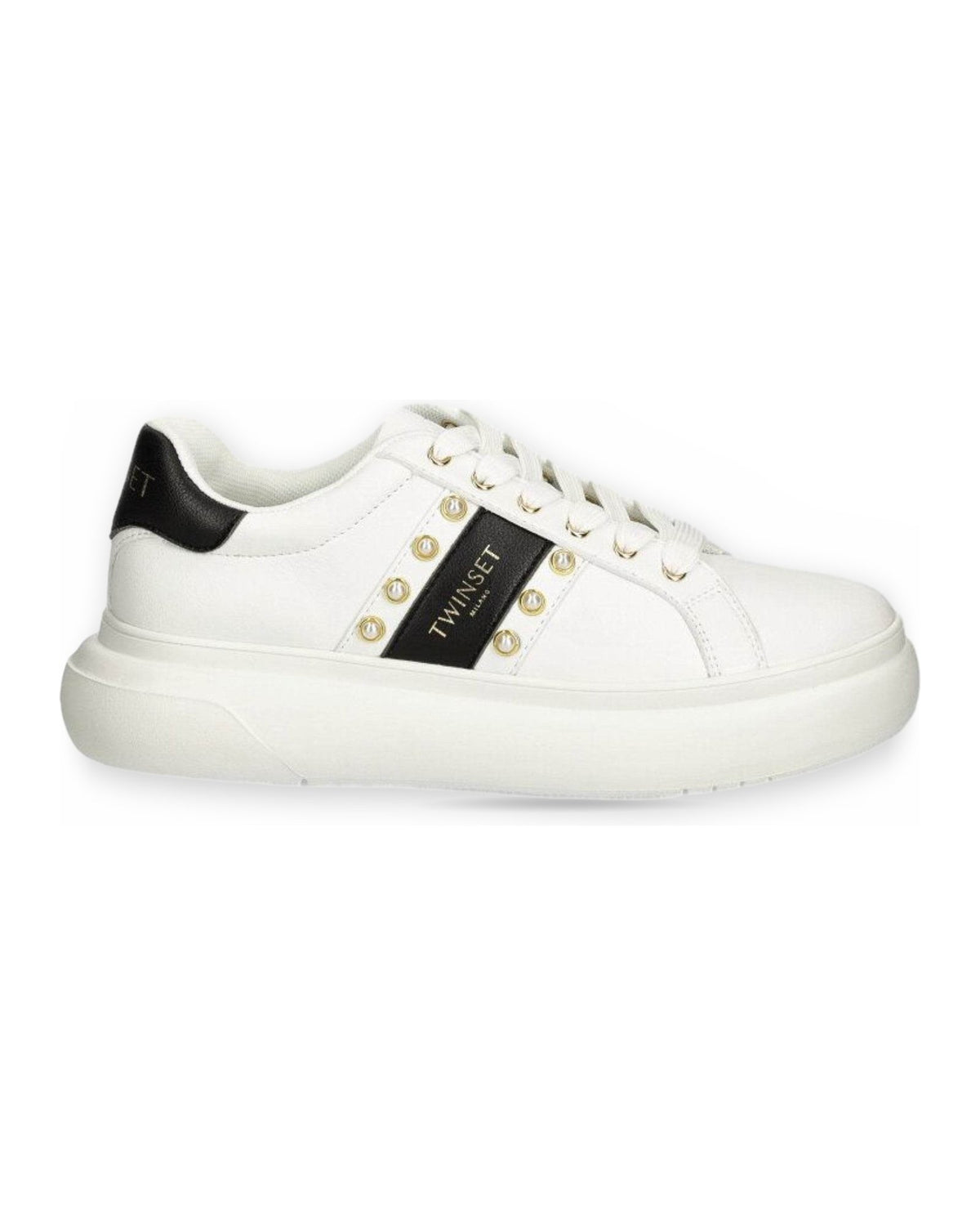 Sneaker Donna Twinset - Sneaker Dettaglio Perlina - Bianco