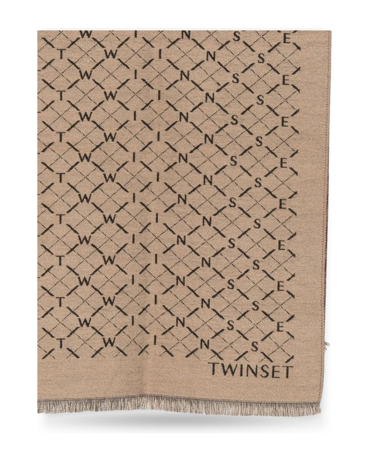 Stole Donna Twinset - Stola In Tessuto Jacquard 262TA4300 - Beige