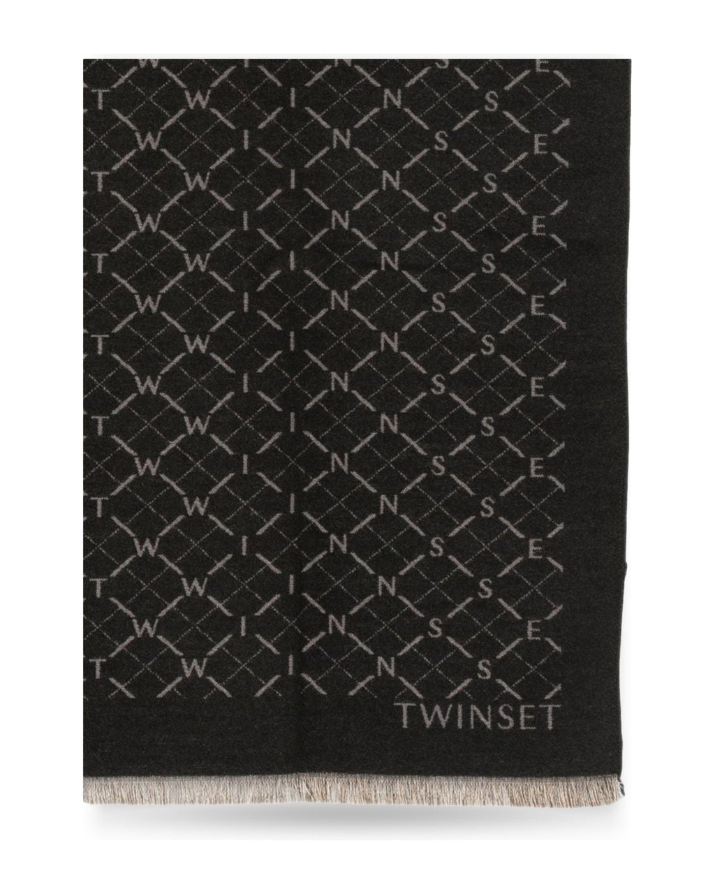 Stole Donna Twinset - Stola In Tessuto Jacquard 262TA4300 - Nero/Grigio