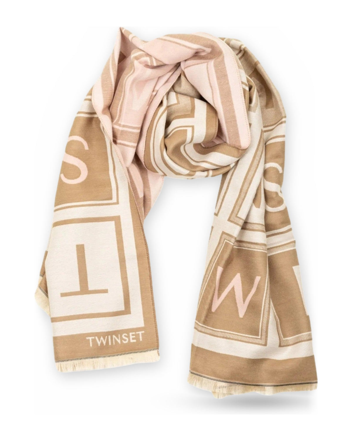 Stole Donna Twinset - Stola In Tessuto Jacquard 262TA4340 - Beige