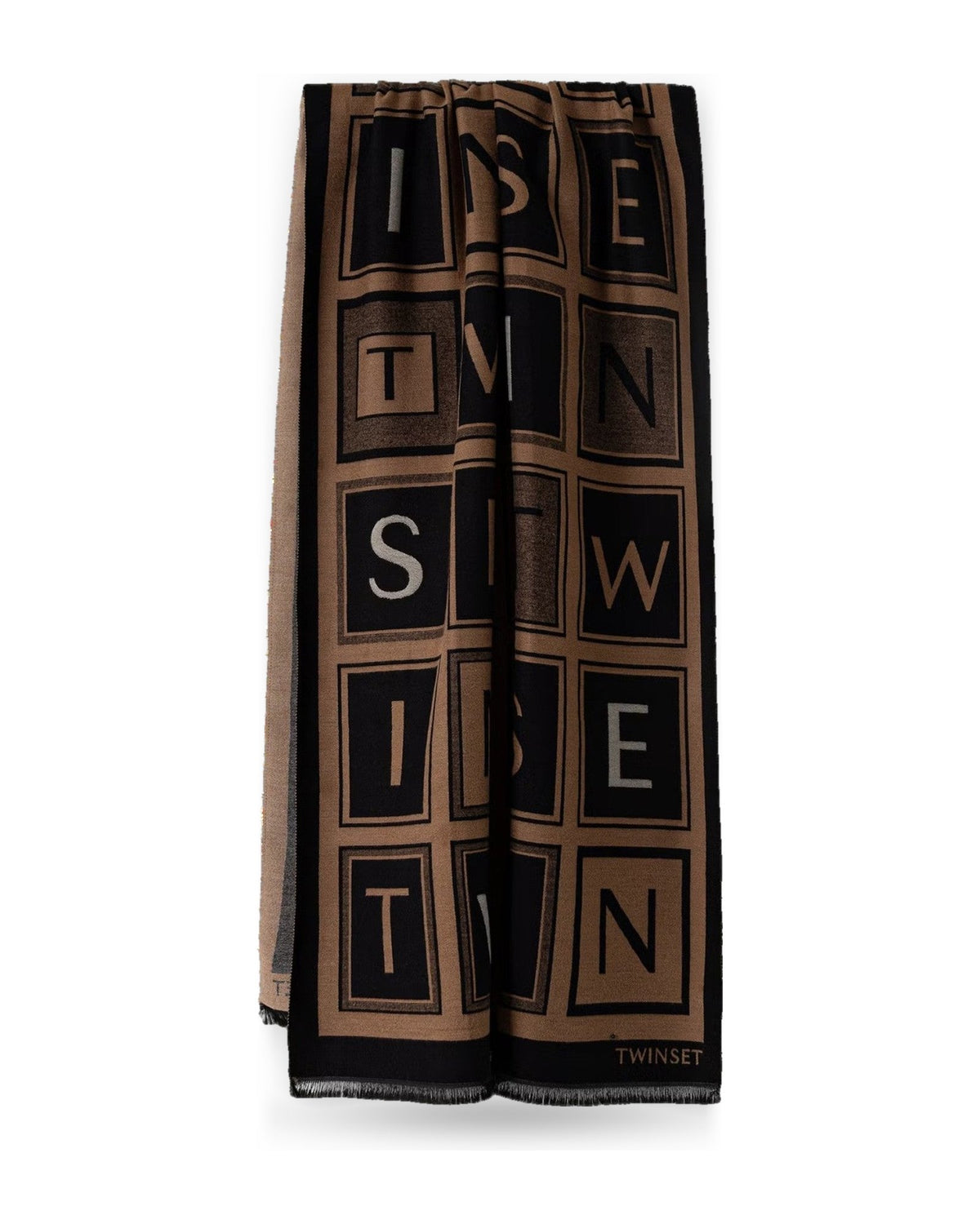 Stole Donna Twinset - Stola In Tessuto Jacquard 262TA4340 - Nero