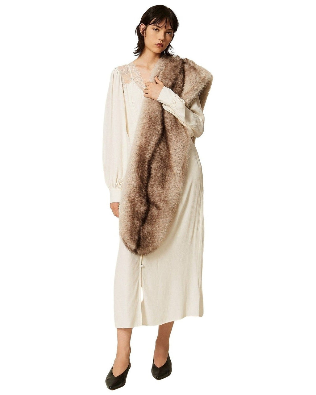 Stole Donna Twinset - Stola Soft Fabric - Marrone