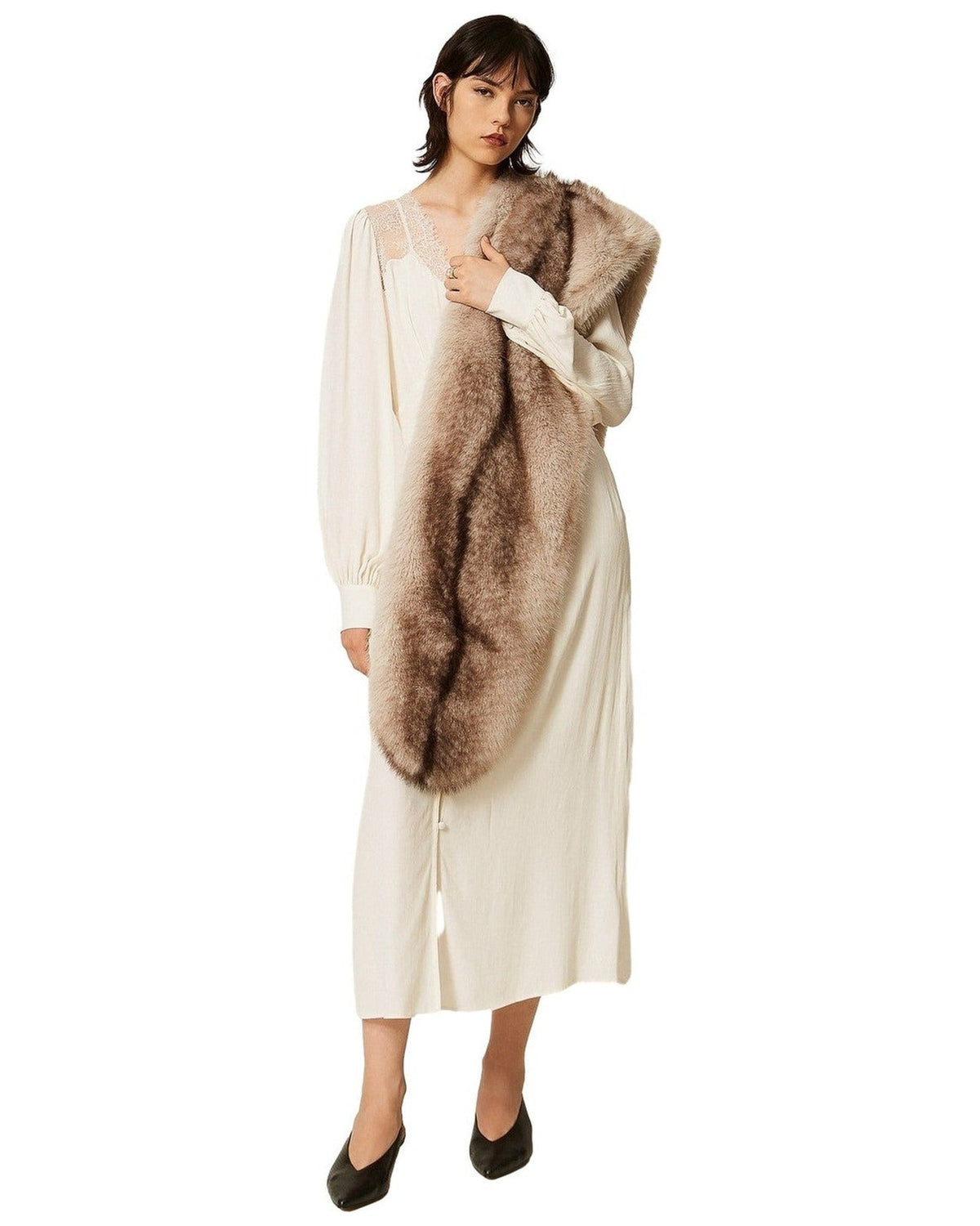 Stole Donna Twinset - Stola Soft Fabric - Marrone