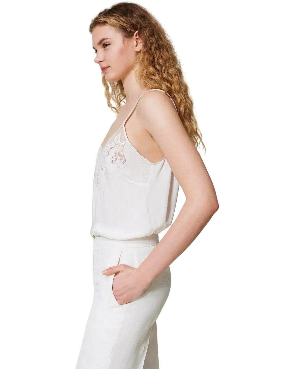 Canotte e top Donna Twinset - Top Ricamato - Bianco