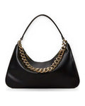 Borse a spalla Donna Twinset - Tracolla Liliane Grande In Pelle C/Catena - Nero