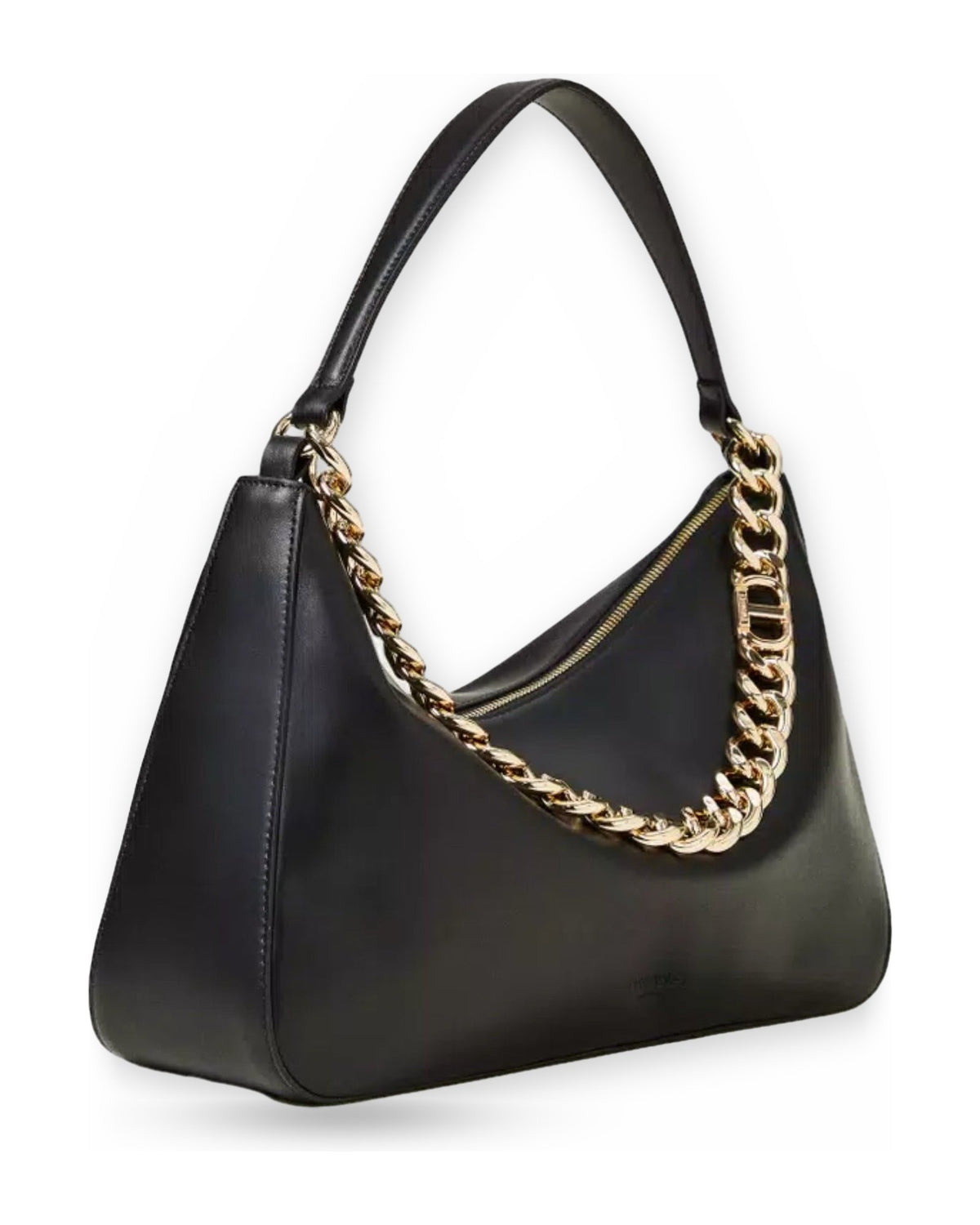 Borse a spalla Donna Twinset - Tracolla Liliane Grande In Pelle C/Catena - Nero