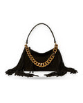 Borse a tracolla Donna Twinset - Tracolla "liliane" Piccola C/Frange In Pelle - Nero
