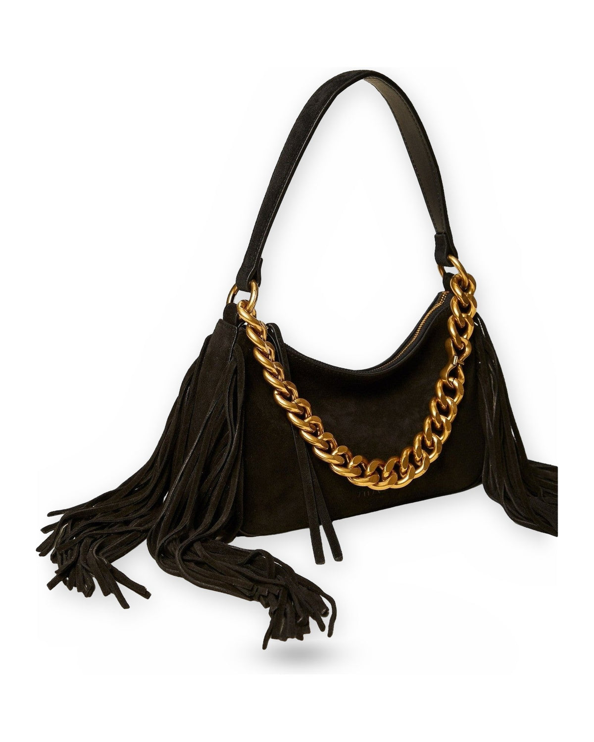 Borse a tracolla Donna Twinset - Tracolla "liliane" Piccola C/Frange In Pelle - Nero