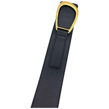 Cinture Donna Twinset - Cintura Vita Alta In Pelle Con Fibbia - Nero