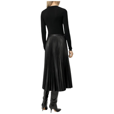 Vestiti casual Donna Twinset - Abito In Tessuto Spalmato E Maglia - Nero