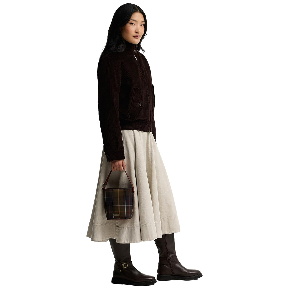 Borse a spalla Donna Barbour - Cedar Mini Tartan Bucket Bag - Multicolore
