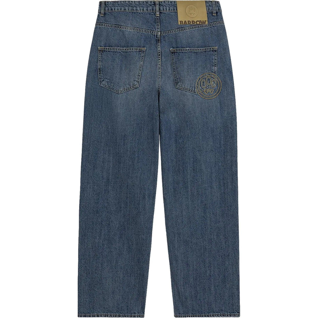 Pantaloni Unisex Barrow - Denim Pants Unisex - Blu-Gianni Foti