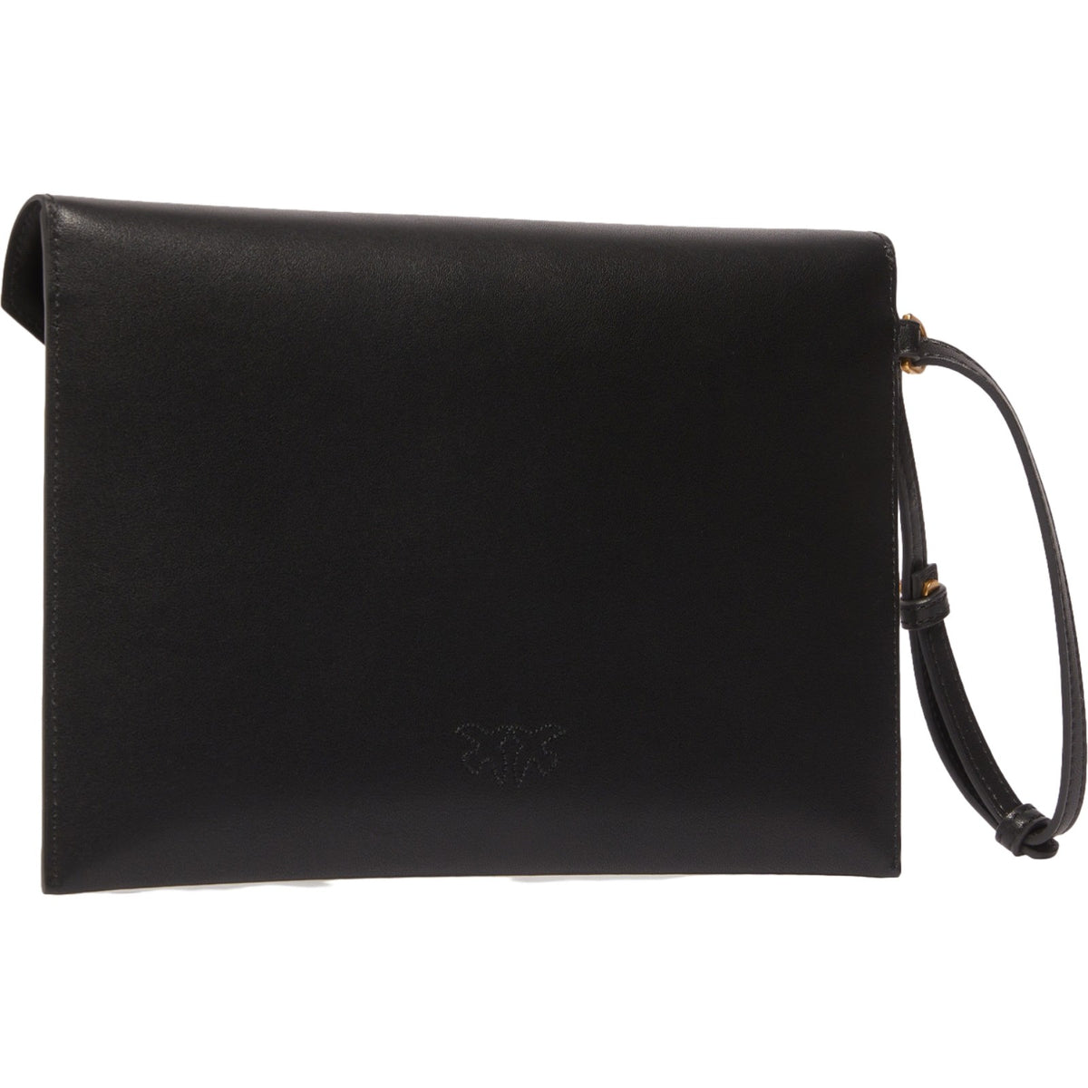 Borse a spalla Donna Pinko - Flat Purse Handle Vitello Seta - Nero